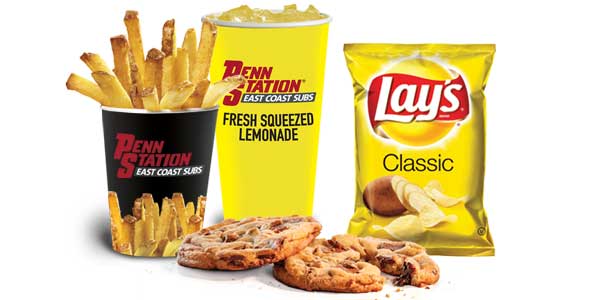 Fries, Lemonade, chips and cookies