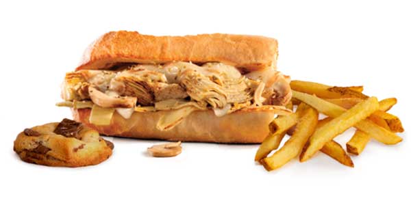 Gilled artichoke sub kids meal