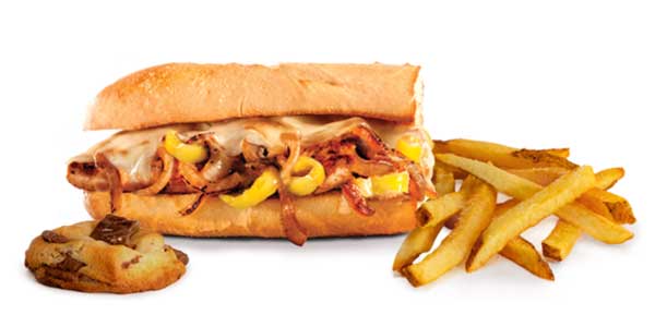 Gilled chicken philly sub kids meal