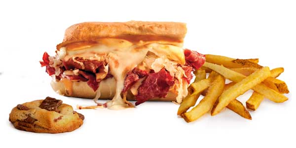 Gilled reuben sub kids meal